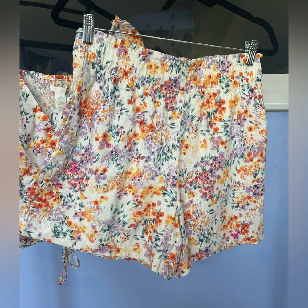 NWT H&M Matching Floral Shorts & Top Set